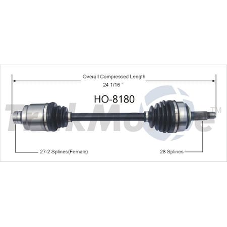 Surtrack Axle Cv Axle Shaft, Ho-8180 HO-8180